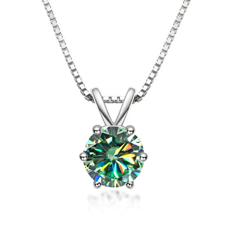 Elegante solitair ketting met moissaniet
