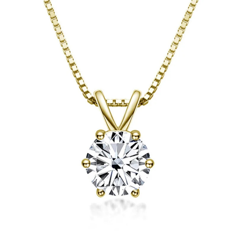 Elegante solitair ketting met moissaniet