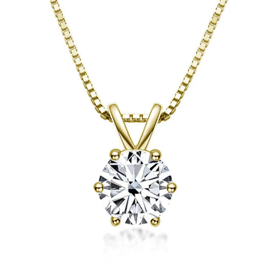 Elegante solitair ketting met moissaniet