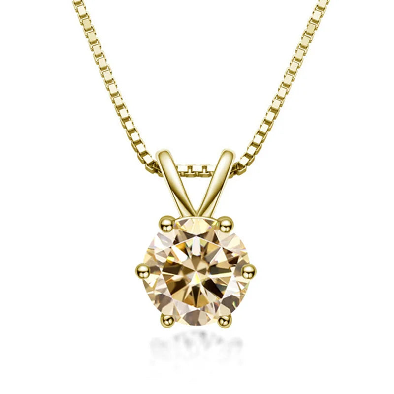Elegante solitair ketting met moissaniet