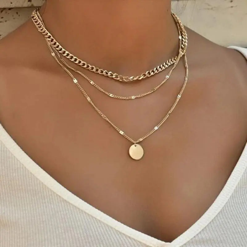 Elegante Gouden en Zilveren Geplateerde Ketting