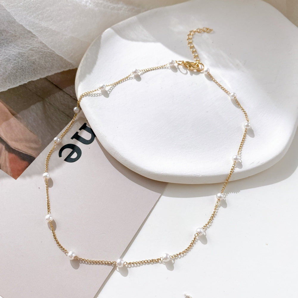 Parelketting in Goud