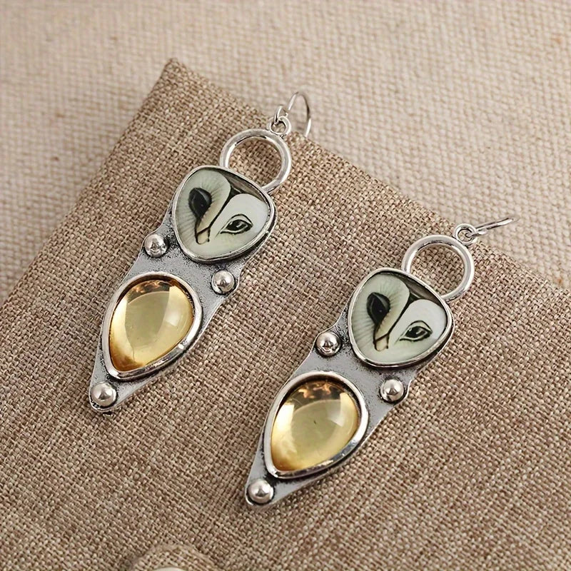 Boho Uil Dangle Oorbellen