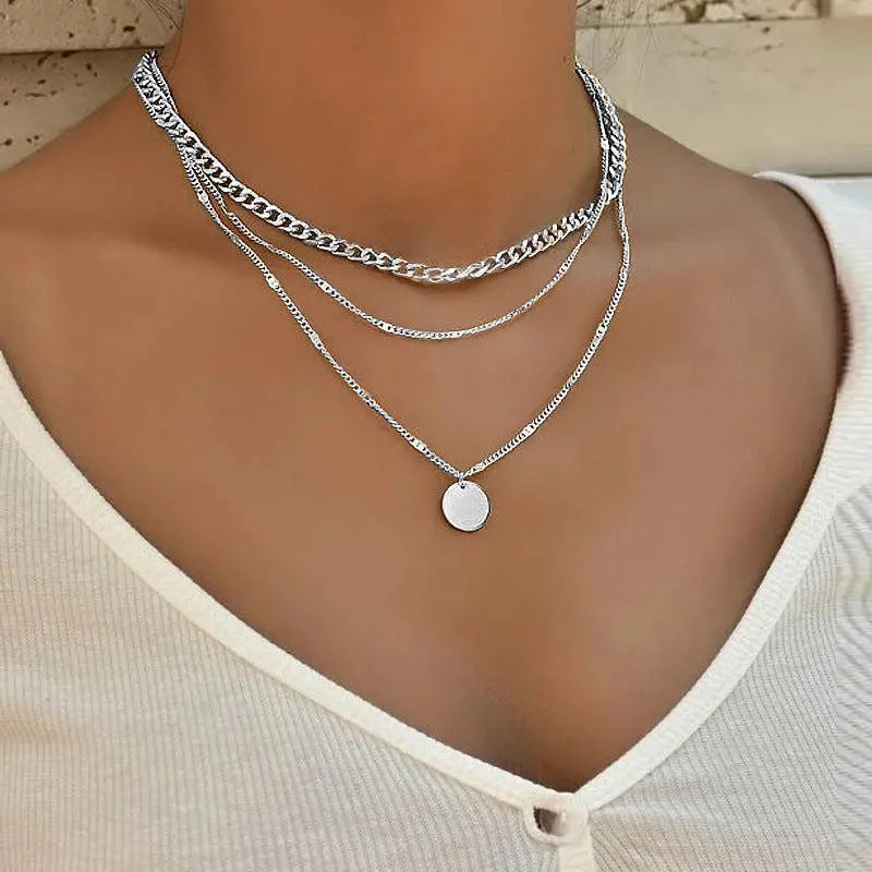 Elegante Gouden en Zilveren Geplateerde Ketting