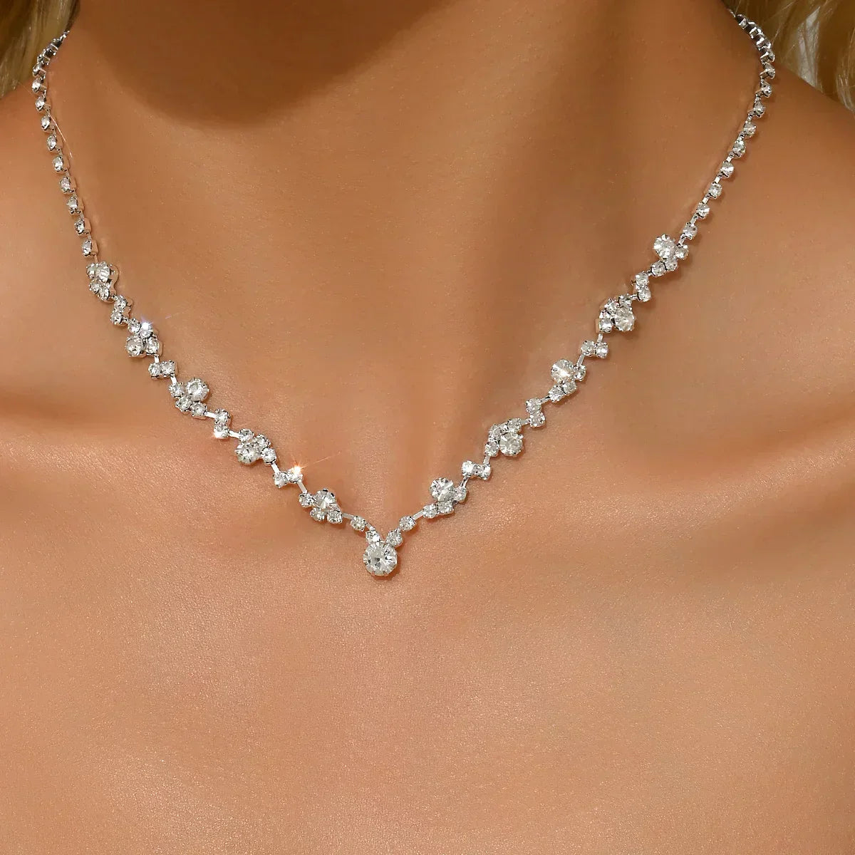 Elegante trouwketting met diamanten