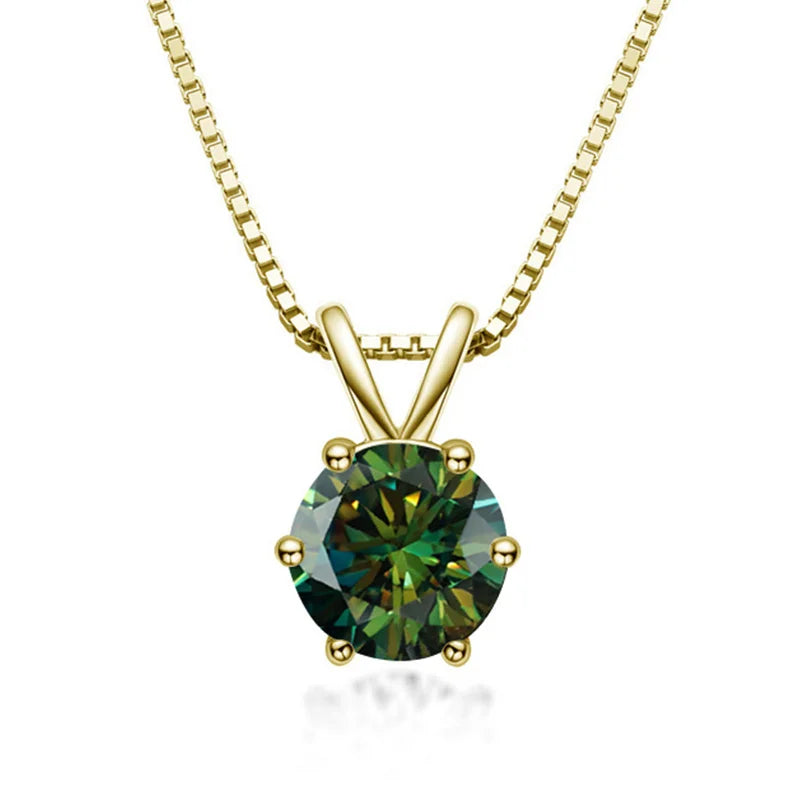 Elegante solitair ketting met moissaniet