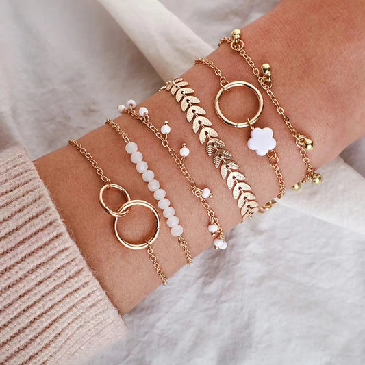 Pakket van Boho Armbanden in Goud