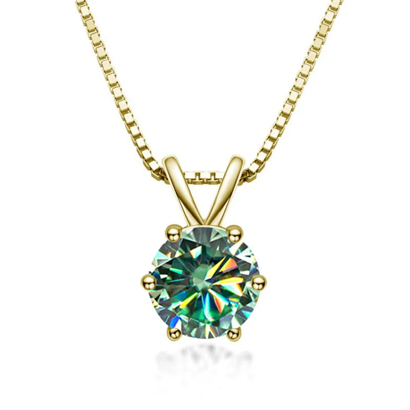 Elegante solitair ketting met moissaniet