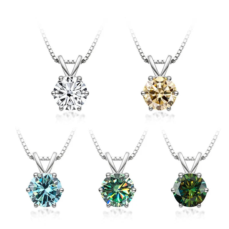 Elegante solitair ketting met moissaniet