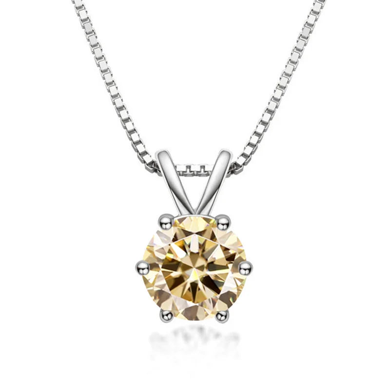 Elegante solitair ketting met moissaniet
