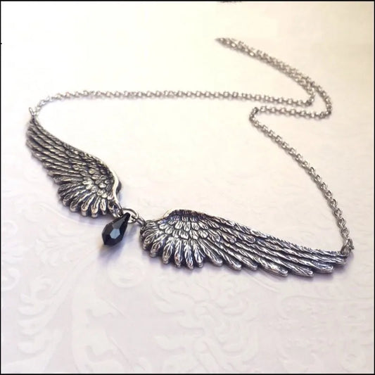 Vintage Zilveren Engel Vleugels Ketting