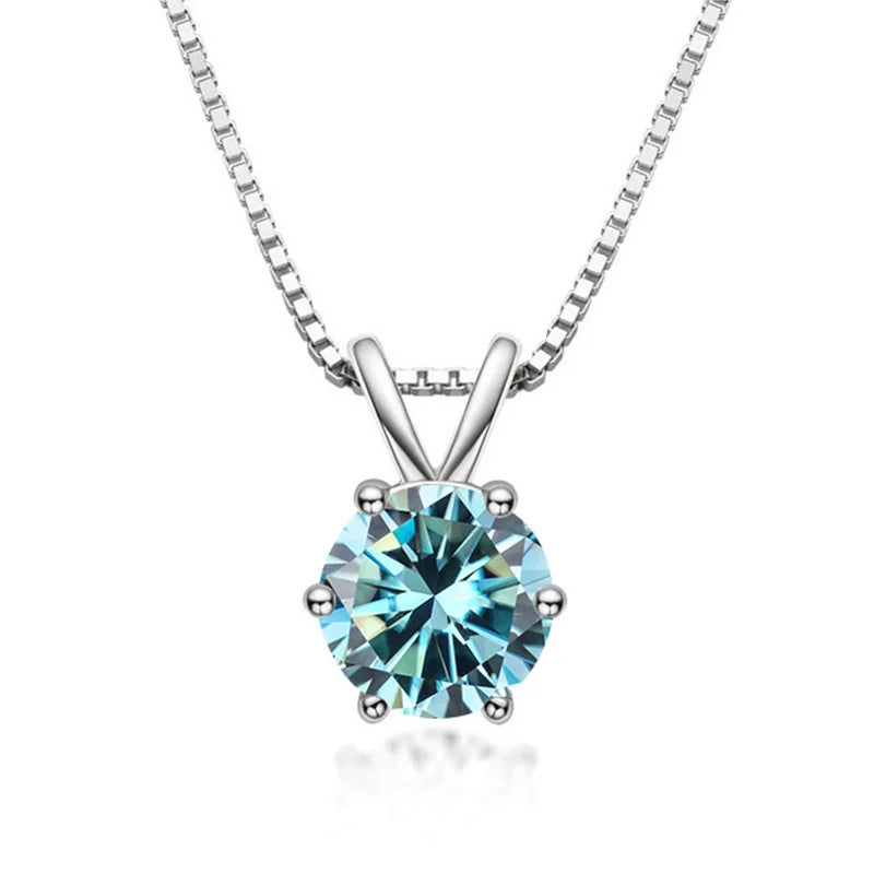 Elegante solitair ketting met moissaniet