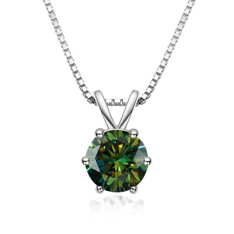 Elegante solitair ketting met moissaniet