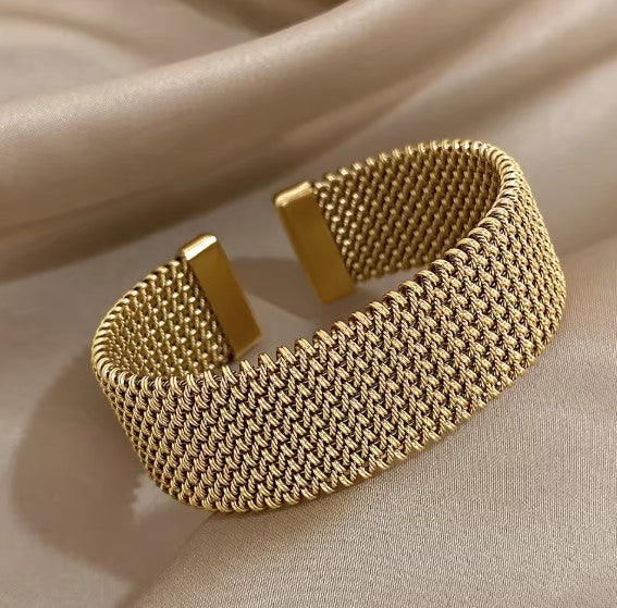 Vintage Vlecht Mesh Open Klassieke Armband