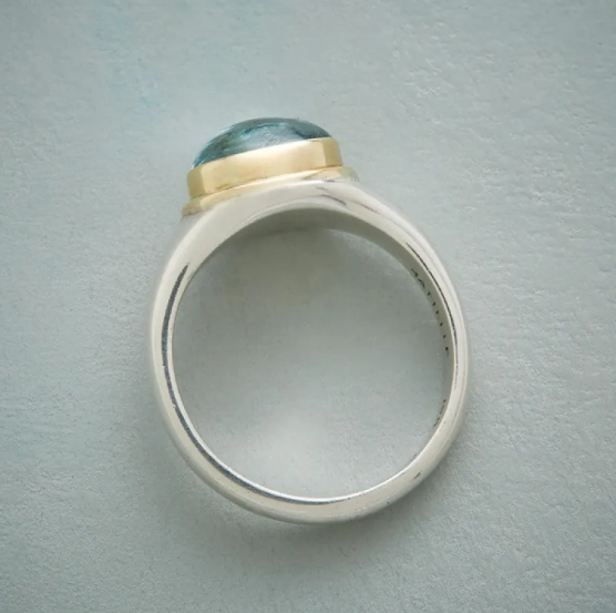 Zilveren Groene Diamanten Ring