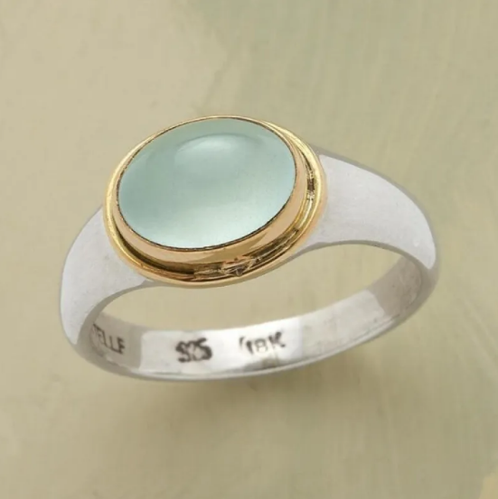 Zilveren Groene Diamanten Ring