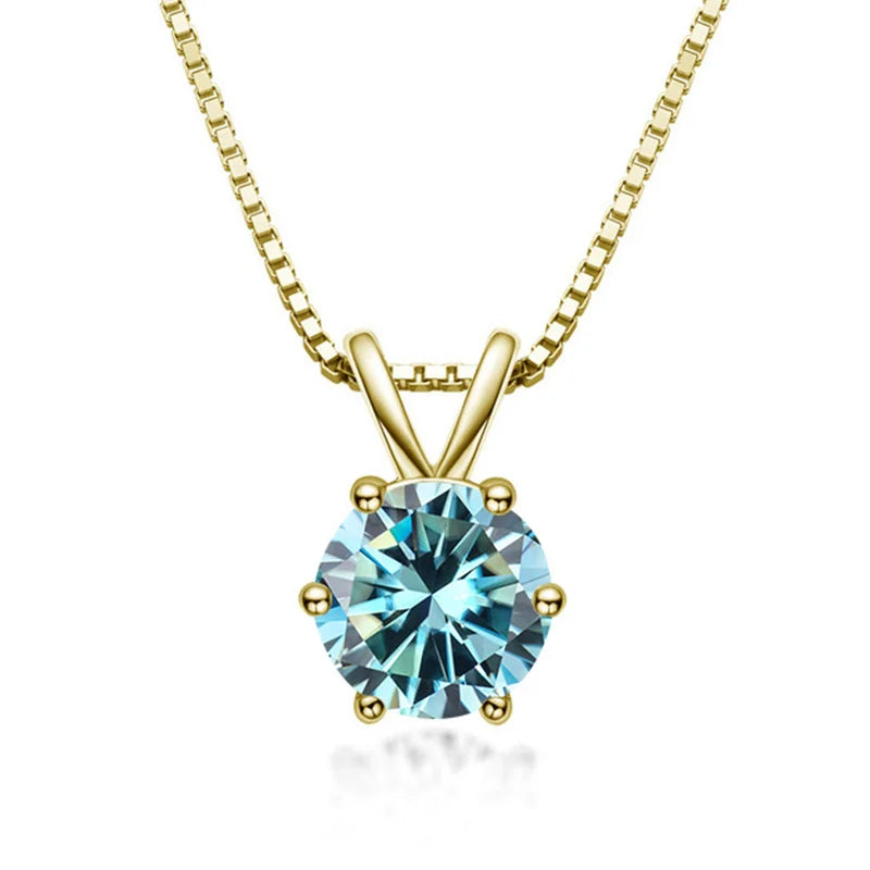 Elegante solitair ketting met moissaniet