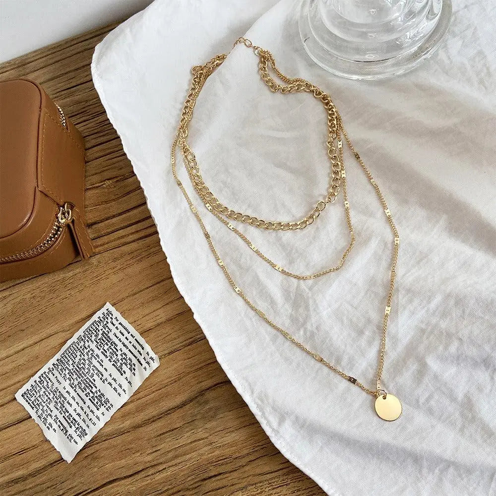 Elegante Gouden en Zilveren Geplateerde Ketting