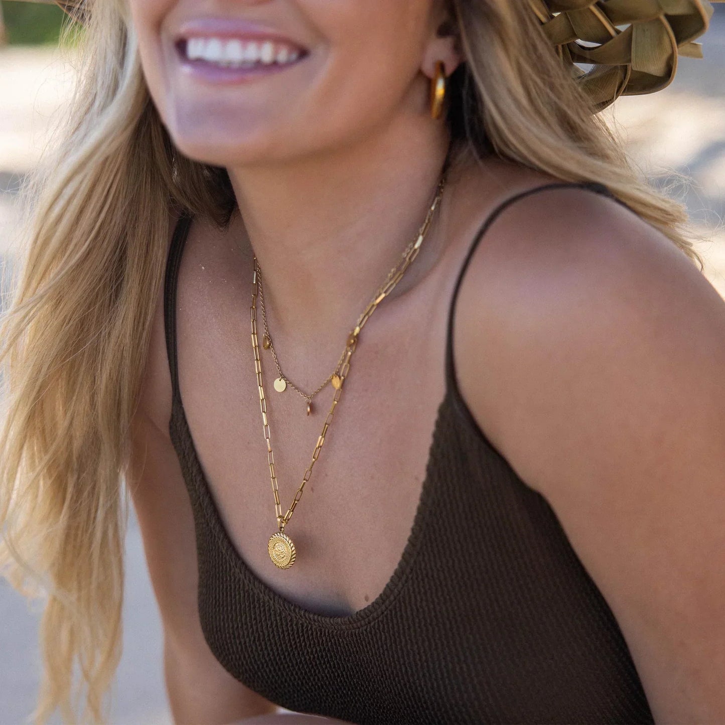 Funky Boeddha Ketting | Wit Goud