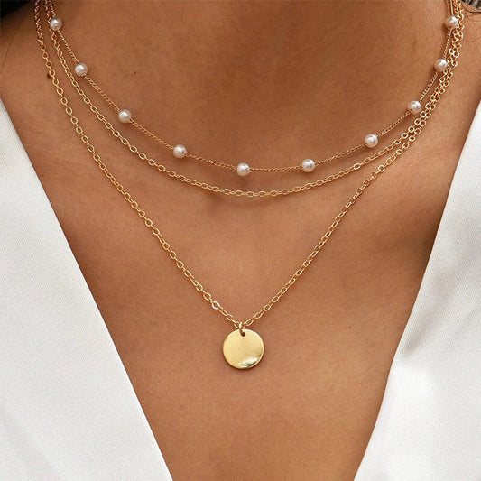 Gouden Gecoate Ketting met Parel in Goud