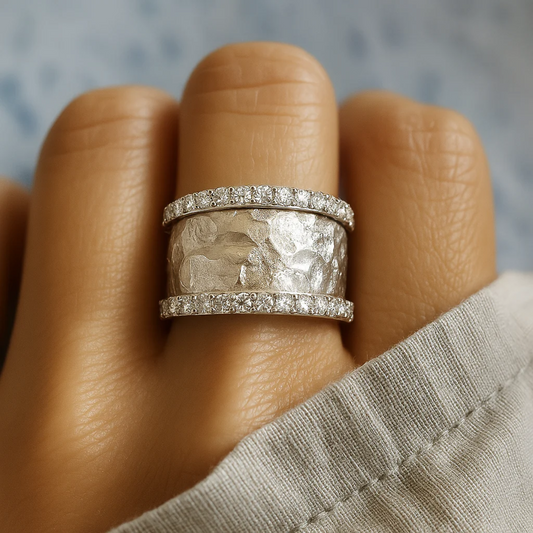 Vintage Zilveren Zirkonia Ring
