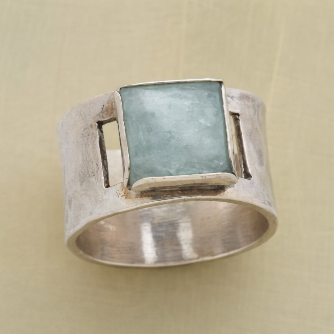 Vintage Groene Maansteen Ring