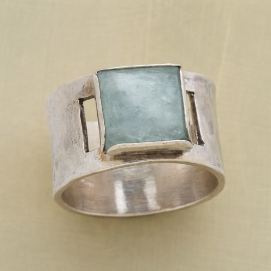 Vintage Groene Maansteen Ring