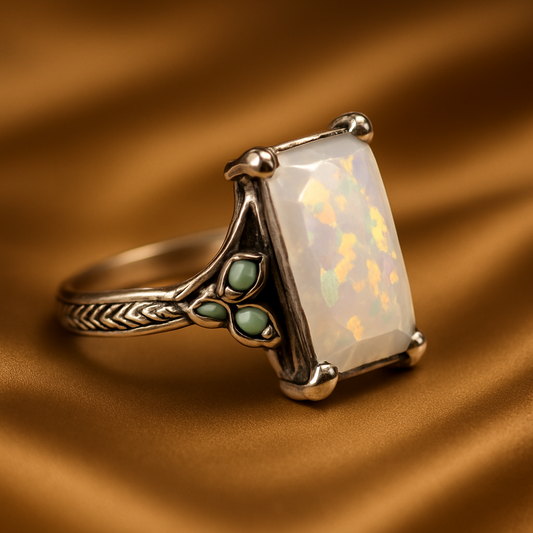 Zilveren Opal Glow Vintage Ring