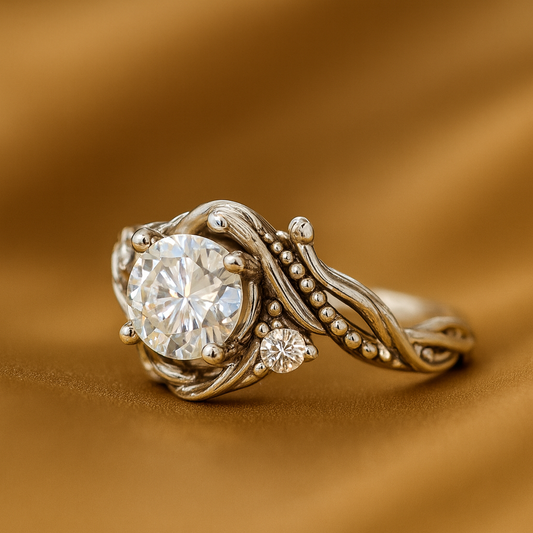 Elegante Zilveren Tak Zirconia Ring