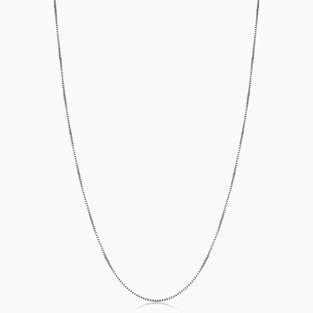 Bodega Box Ketting | Wit Goud