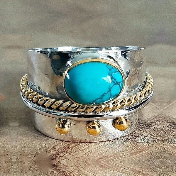 Turquoise Brede Ring