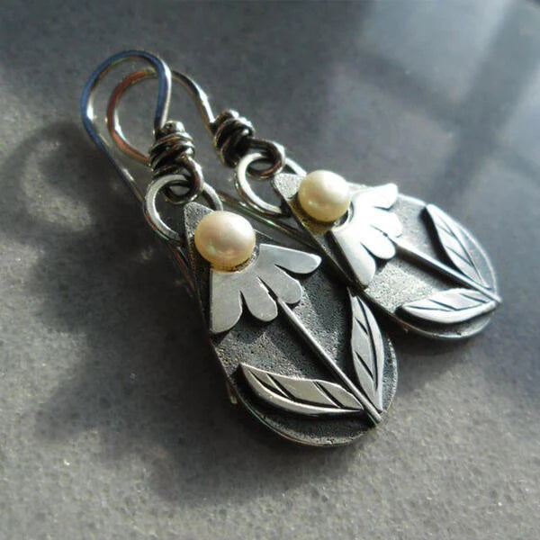 Vintage Tear Flower Oorbellen