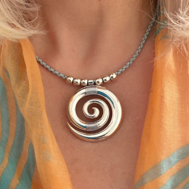 Vintage Spiraal Zilveren Ketting