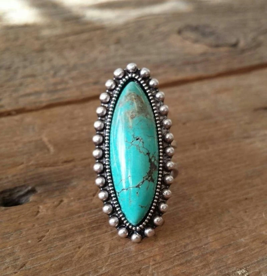 Vintage Turquoise Steen Ring