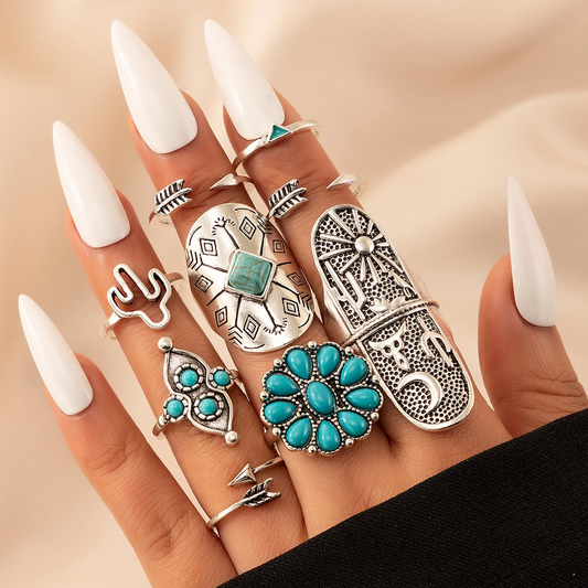 Vintage Turquoise Zilveren Ring Pakket