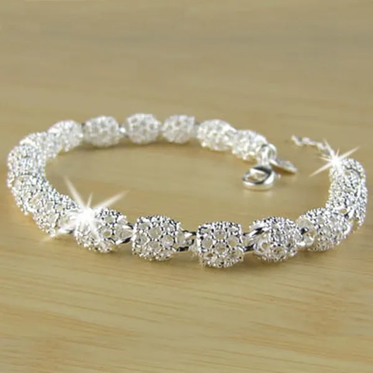 Elegante Zilveren Glanzende Armband