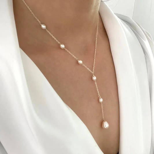 Vintage Hangende Parels Ketting