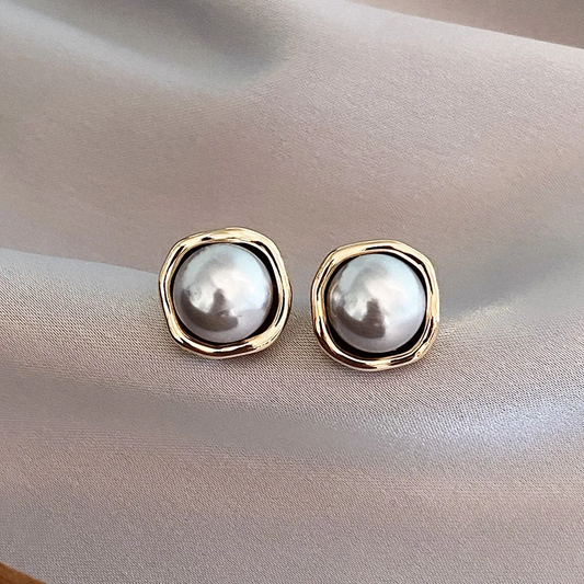 Elegante Zwarte Parel Oorbellen