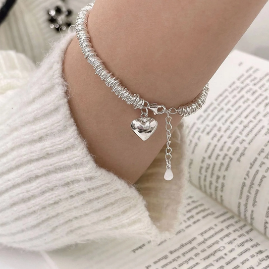 Elegante Zilveren Hart Armband