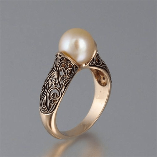 Vintage Parelen Gouden Ring