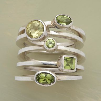 Vintage Groene Glazen Laagjes Zilveren Ring