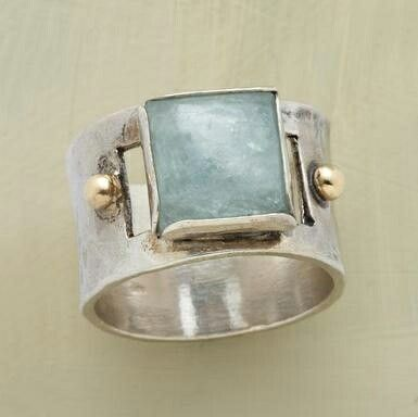 Vintage Groene Vierkante Maansteen Ring
