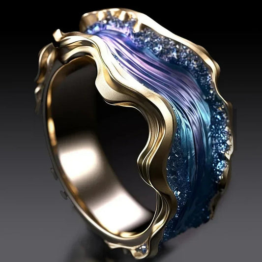 Vintage Gouden Oceaanring
