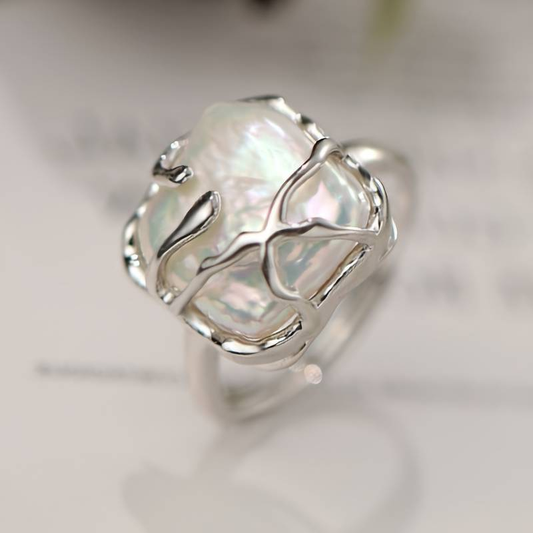 Vintage Parelsilveren Ring