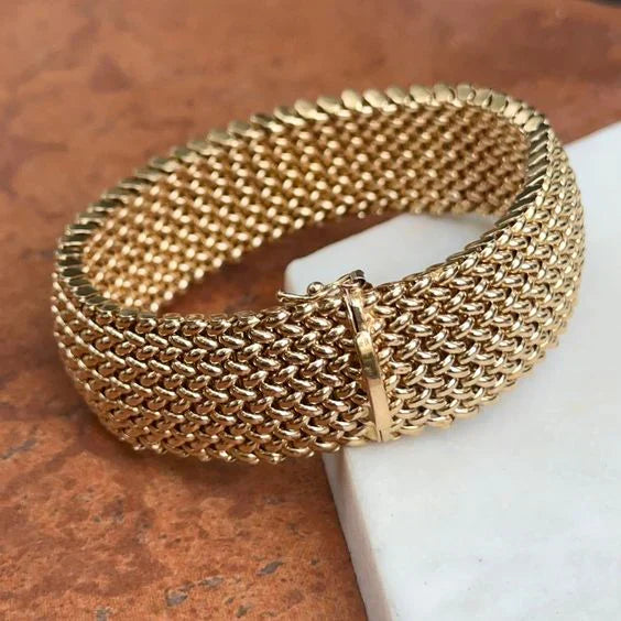 Gouden Vintage Mesh Armband
