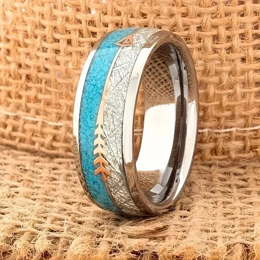 Antieke Emaille Zilveren Ring