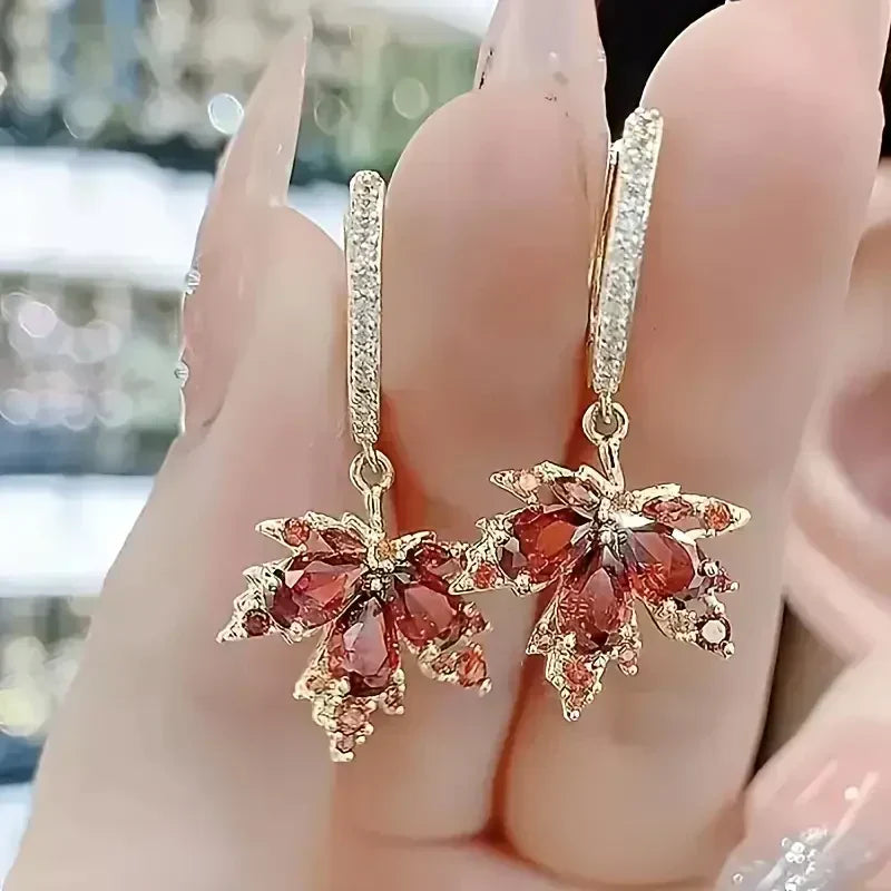 Zircon Leafshine Oorbellen