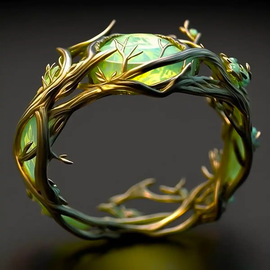 Groene Opal Natuur Ring