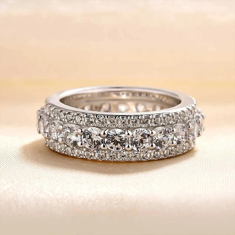 Vintage Zilveren Eternity Band Ring