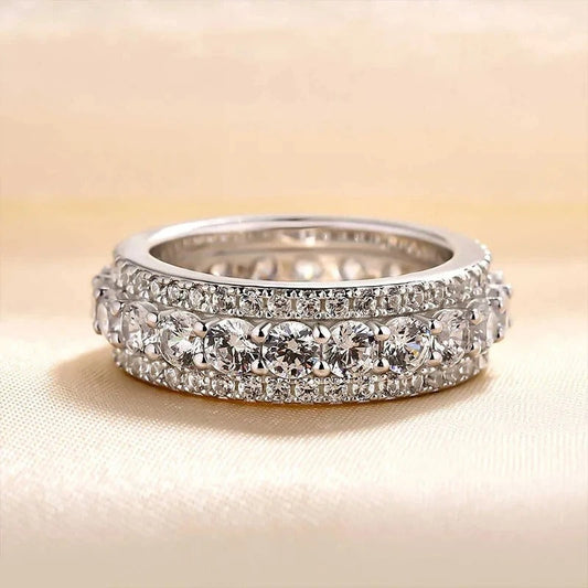 Vintage Zilveren Eternity Band Ring